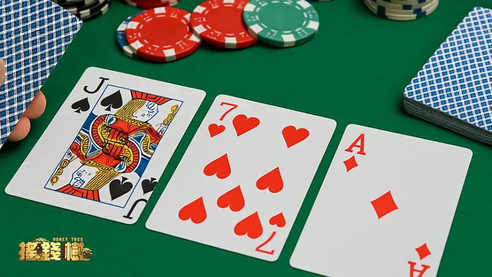 炸金花遊戲操作畫面，展示發牌過程與籌碼配置